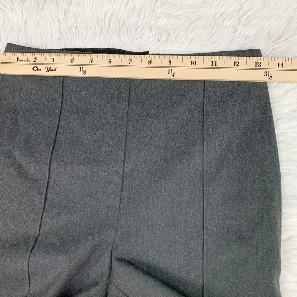 Loft petite high rise kick cropped pin tuck pants in grey‎ flat front - Picture 5 of 14